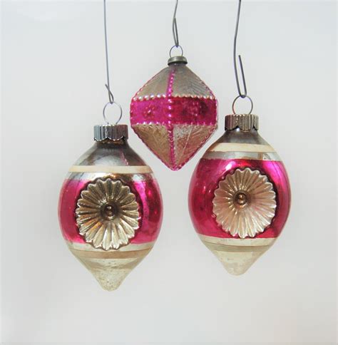 antique pink christmas ornaments